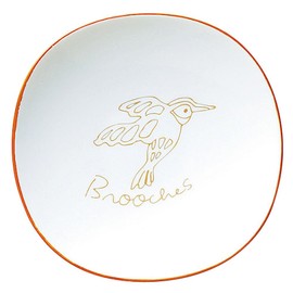 Brooches Plate (S, Beige) Bird AM-MB29051