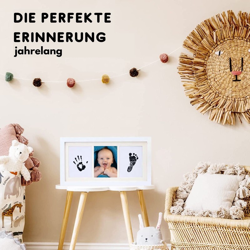 HuBorns - Baby Handprint and Footprint - Photo Frame for