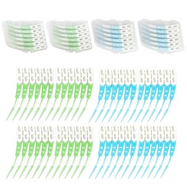 MOLZINY Pack of 48 Interdental Brushes, Soft Interdental Brushes, Interdental Brushes, Tooth Cleaning Spaces, Toothbrushes for Between Teeth and Gums, Braces Cleaning