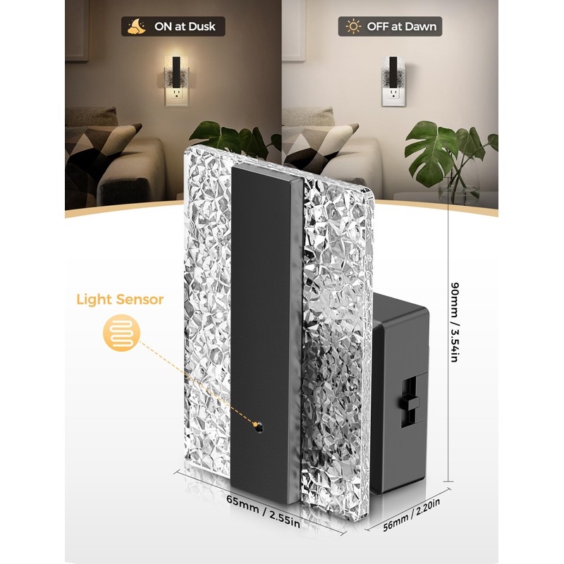 DORESshop LED Night Lights Plug Into Wall [2 Packs], Decorative