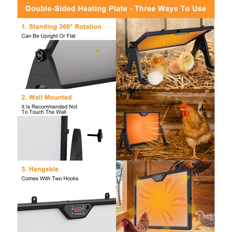2025 Smart Chicken Brooder Coop Heater Radiant Heat Panel Built-in