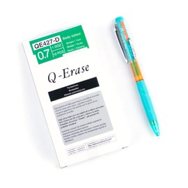 Pentel Q-ERASE Mechanical Pencil, 0.7mm Green Barrel, Box of 12