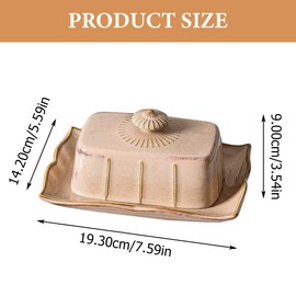 STOBAZA 1 Set Butter Dish Butter Container with Lids Ceramic Food Containers Dessert Serving Bowl Cupcake Stand Containers for Food Butter Service Dish Ceramics Cheese Household