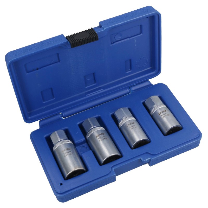 Stud Socket Extractor Installer Remover Roller Type 4pc Metric/Imperial 6-12mm