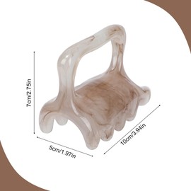 Fascia Massage Tool for Cellulite, Myofascial Relaxation and Muscle Knots Hand Trigger Point Massager Made of Resin for Body Relaxation Promotes Lymphatic Circulation (Grey)