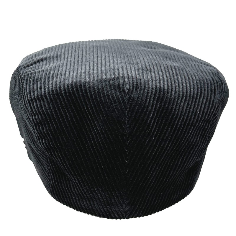 WEROR WEROR-396.1 Men's Flat Cap Peaked Cap Cord, black, 59