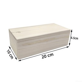 1 x Wooden Storage Box Extendable Pine Extendable Wooden Storage Box Keepsake Boxes Wedding Christening Boxes (20 x 10 x 6.5 cm)