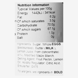 Mrs Bridges Lemon Curd, Made in Scotland, 12oz Jar (Pack of 6)