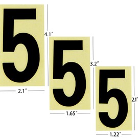 Yuomtf Reflective Mailbox Numbers Sticker for Outside，8 Sets 0-9 Self Adhesive Waterproof Number for Houses，Door，Cars ，Trucks (2inch, Black)