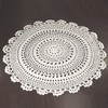 UOOOM 2 pcs Handmade Crochet Hollow Tablecloth Round Cotton Lace