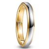 NUNCAD Gold/Rose Gold Ring Men Women 4 mm 6 mm