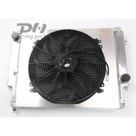 DH Racing Parts 2 Row Aluminum Radiator&Shrou