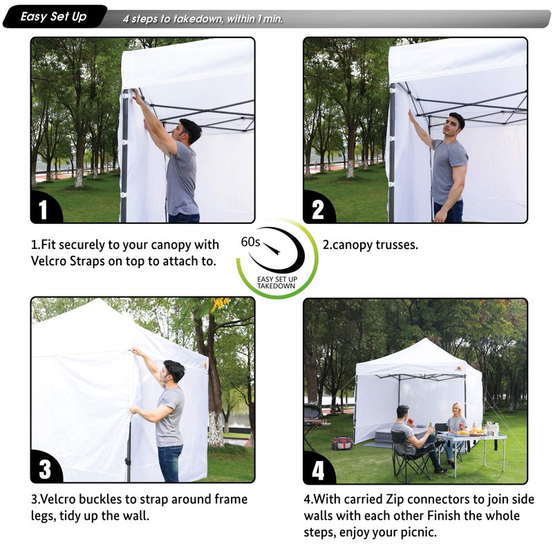 ABCCANOPY Side Panel for 2.5x2.5M Straight Leg Gazebo,1 Pack Sidewall