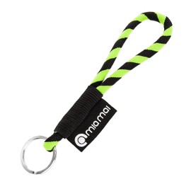 Mia Mai Tubular Lanyard (Yellow/Black, 15 cm), Key Ring Keyring