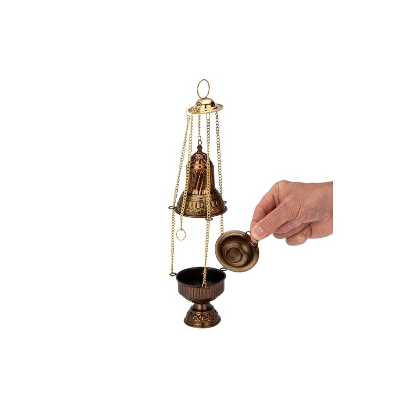 NKlaus 15016 Incense Burner Antique Brass 18 x 9 cm