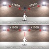 intelamp Solar Flood Lights Outdoor Waterproof, Linkable 12000mAh 3000LM Motion