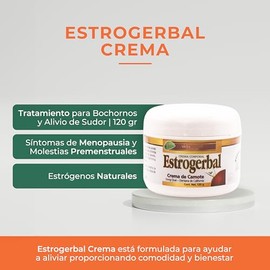 Crema Estrogerbal de camote, Antiestres, Desinflamatoria, Menopausia, Frasco de 120g, EGC, VIDA HERBAL                                                