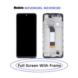 Screen Replacement for Xiaomi Redmi Note 10 5G / Note 10T 5G Original, for Xiaomi Poco M3 Pro 5G LCD Touch Panel Display Digitizer Assembly Repair Parts with Kit（Black with Frame）