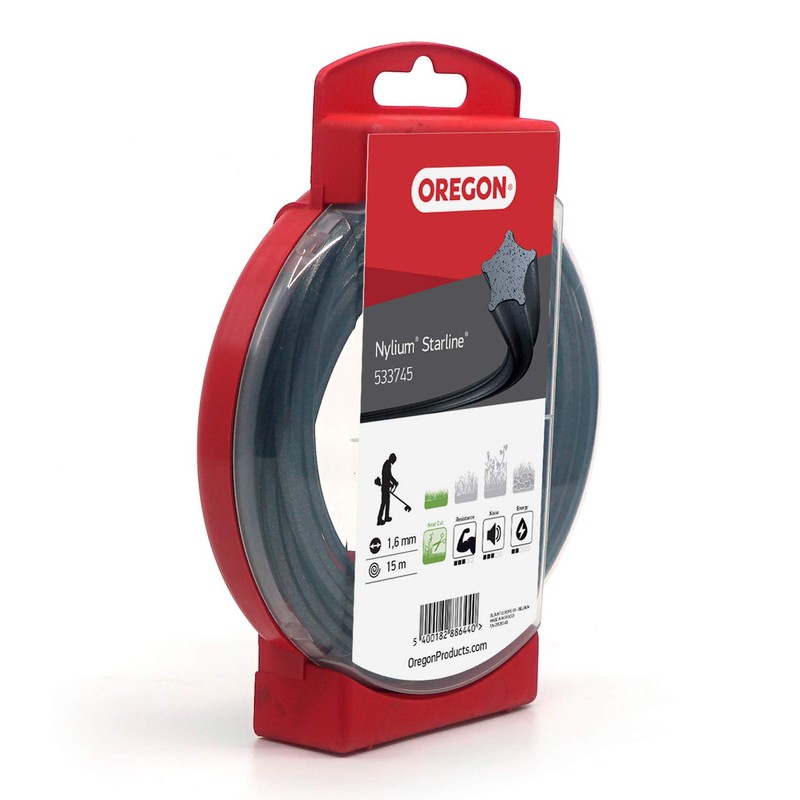 OREGON 533745 Nylium Star Strimmer Line, 1.6 mm, 15 m