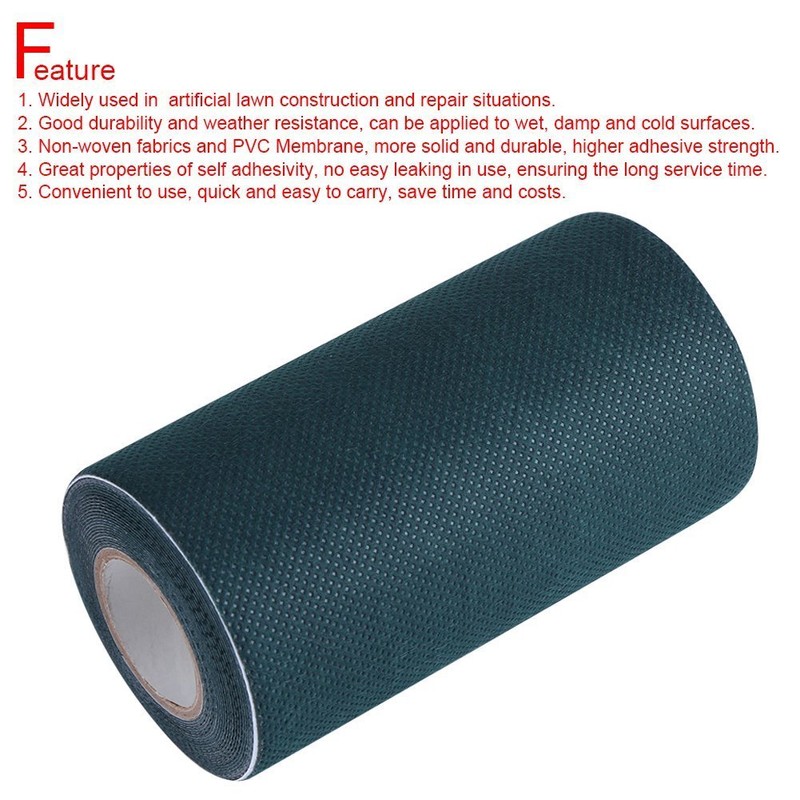 Cinta Adhesiva para Cesped Artificial, 5mx15cm Césped Artificial Cinta Verde