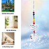 Libiline Crystal Rainbow Suncatcher with Chakra Beads, Clear Sweet Heart