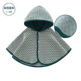 Baby Christmas Cape Kids' Outerwear with Hood and Scarf (Single Layer) lf1526 Free Size/Size 90 (Suitable for 50-65cm) Single Layer Dark Green 4ea