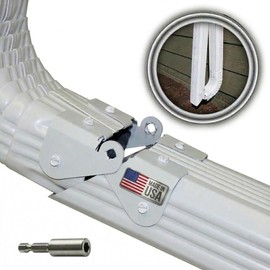 Zip Hinge Downspout Gutter Hinge (1 Pack) | Made in USA | Flip-Up Extension Hinge for Lawn Mowing | Fits 2x3 & 3x4 Downspouts, 5" & 6" Gutters | Easy DIY Install, Hardware Included