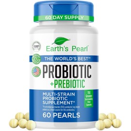 Pearl 60 Day Supply – Earth’s Pearl Probiotic & Prebiotic – for Women, Men and Kids -