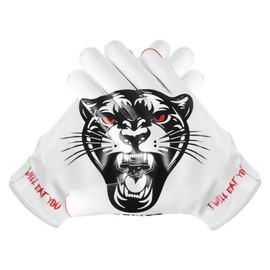 Zack Sports Football Gloves for Youth and Adults - Super Sticky Silicone Grip Football Receiver Gloves for Men and Women | Lightweight, Breathable & Durable (White, Adult-Large)