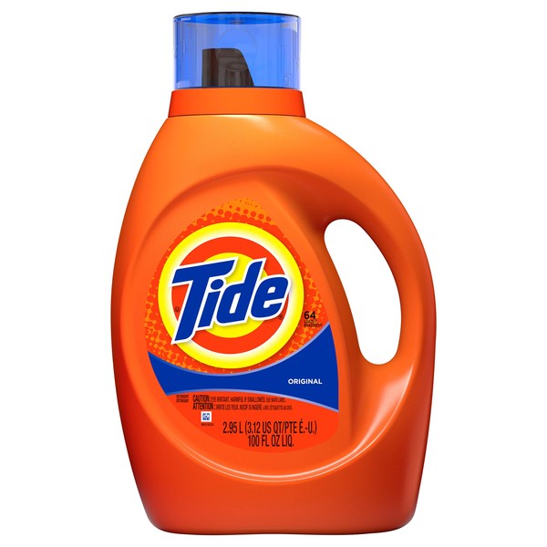 Tide Original Scent Liquid Laundry Detergent, 100 Fl Oz (Packaging May Vary)