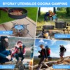 BYCRAY - Kit de Cocina Camping Portatil,16Pcs Utensilios de Cocina