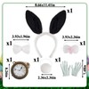 JISRKP 7-Piece White Rabbit Costume Set With Easter Bunny Costume
