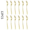 Xingjiake 12-Piece Gold Dinner Forks Set, Stainless Steel Forks Silverware,