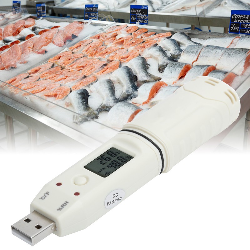 Digital Temperature Humidity Logger Indoor Thermometer Hygrometer Detector Data Recorder