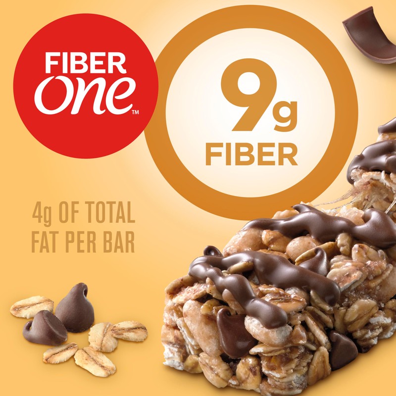Fiber One Chewy Bars, Oats and Chocolate, Fiber Snacks, Mega