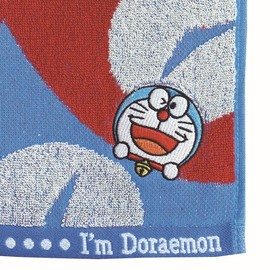 Marushin 2805022800 I'm Doraemon Face Towel, Hyokkori Time Furoshi, Characters, 100% Cotton, Antibacterial, Odor Resistant