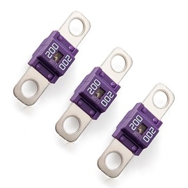3PCS AMI/Midi Fuse, High Current 200A, for Cars, Buses, Trucks, Caravans, Construction Vehicles, Passenger Car, Electrocar Golf Cart, Motorhome