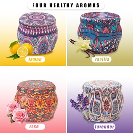 Topadorn Scented Candles Gifts Set of 4, Aromatherapy Candles for Home Scented, Mother's Day Gift