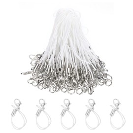 Sourcing Map 100Pcs White Lanyard with Lobster Clasp for Cellphone Cases Keychain DIY Jewelry Making