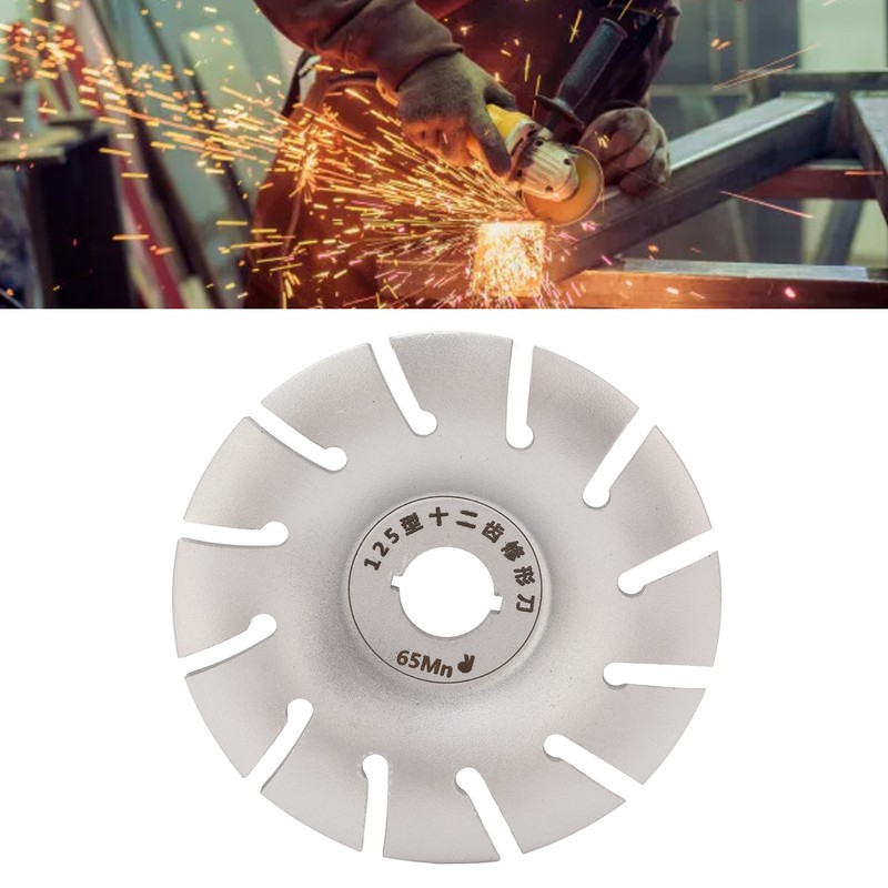 Wood Carving Disc Shaping Wheel 125mm Stainless Steel 12T Accessory