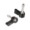 CAMVATE M6 Ratchet Wingnut Assembly Knob Black (A Pair) -