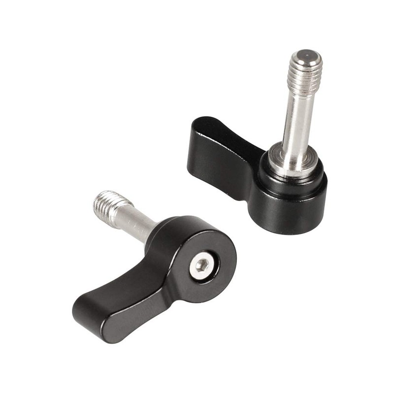 CAMVATE M6 Ratchet Wingnut Assembly Knob Black (A Pair) -
