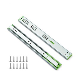 NIBNIE 2 Pairs 14 Inch Soft Close Drawer Slides, Heavy Duty Full Extension Ball Bearing Self Closing Drawer Slides Side Mount for Kitchen Cabinet, RV, Tool Box, 150 LB Capacity
