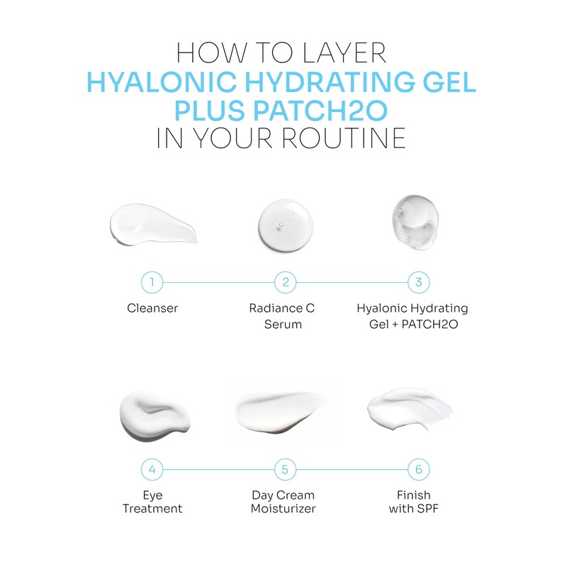 Oxygen Botanicals Hyaluronic Hydrating Gel plus PATCH2O -Moisturizing gel for