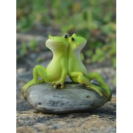 Gemmia Miniature Fairy Garden Frog Figurine - Simply Happy