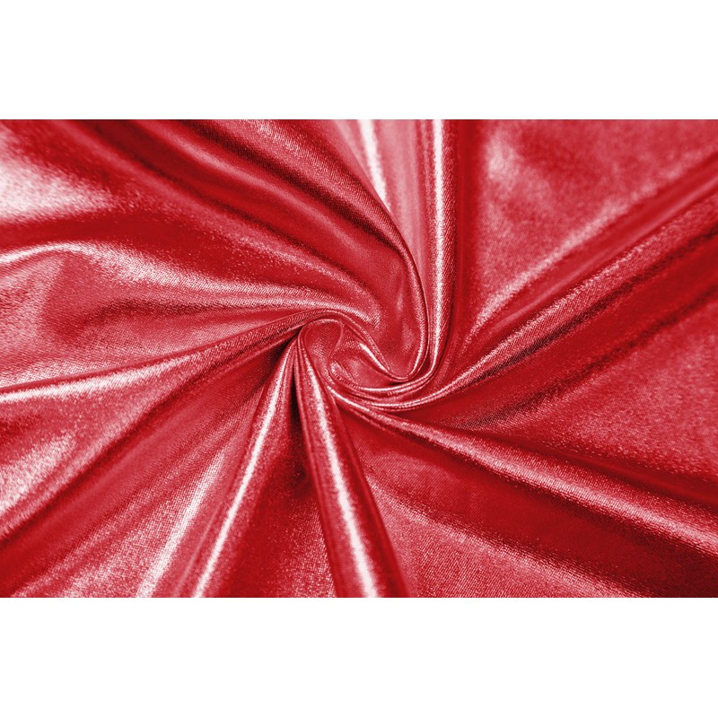 EXCHIC - Minifalda elástica para Mujer con Aspecto húmedo metálico