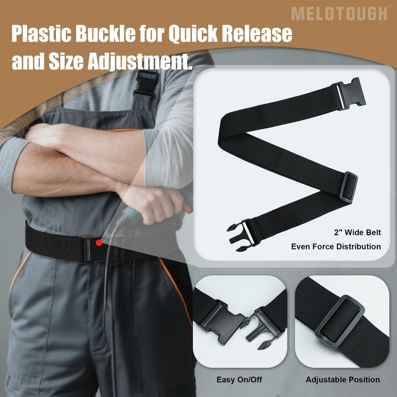 MELOTOUGH Electrician Tool Pouch with Belt Clip, 2 Inch Heavy