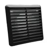 Kair Black Louvred Wall Vent Grille 183mm External Dimension with