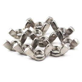 M5(3/16")304 Stainless Steel Butterfly Wing Nut Set DIN315 Hand Twist Tighten Hardware Nut Fasteners Parts(20PCS)