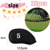 Golf Club Head Covers, Full Set of 12, Synthetic Leather,
